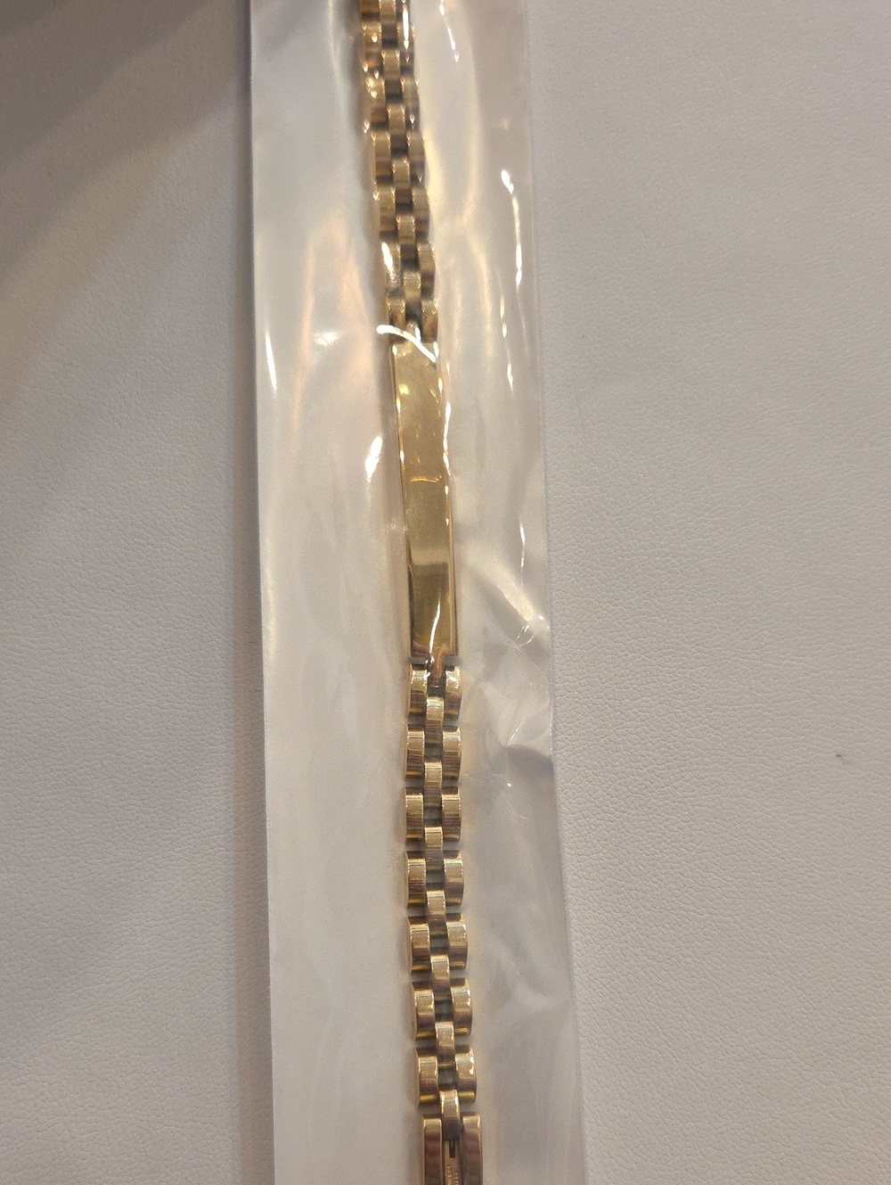 Goldtone Link ID Bracelet